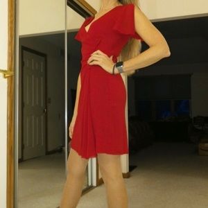 Weston Wear Red Layered Nylon Dress